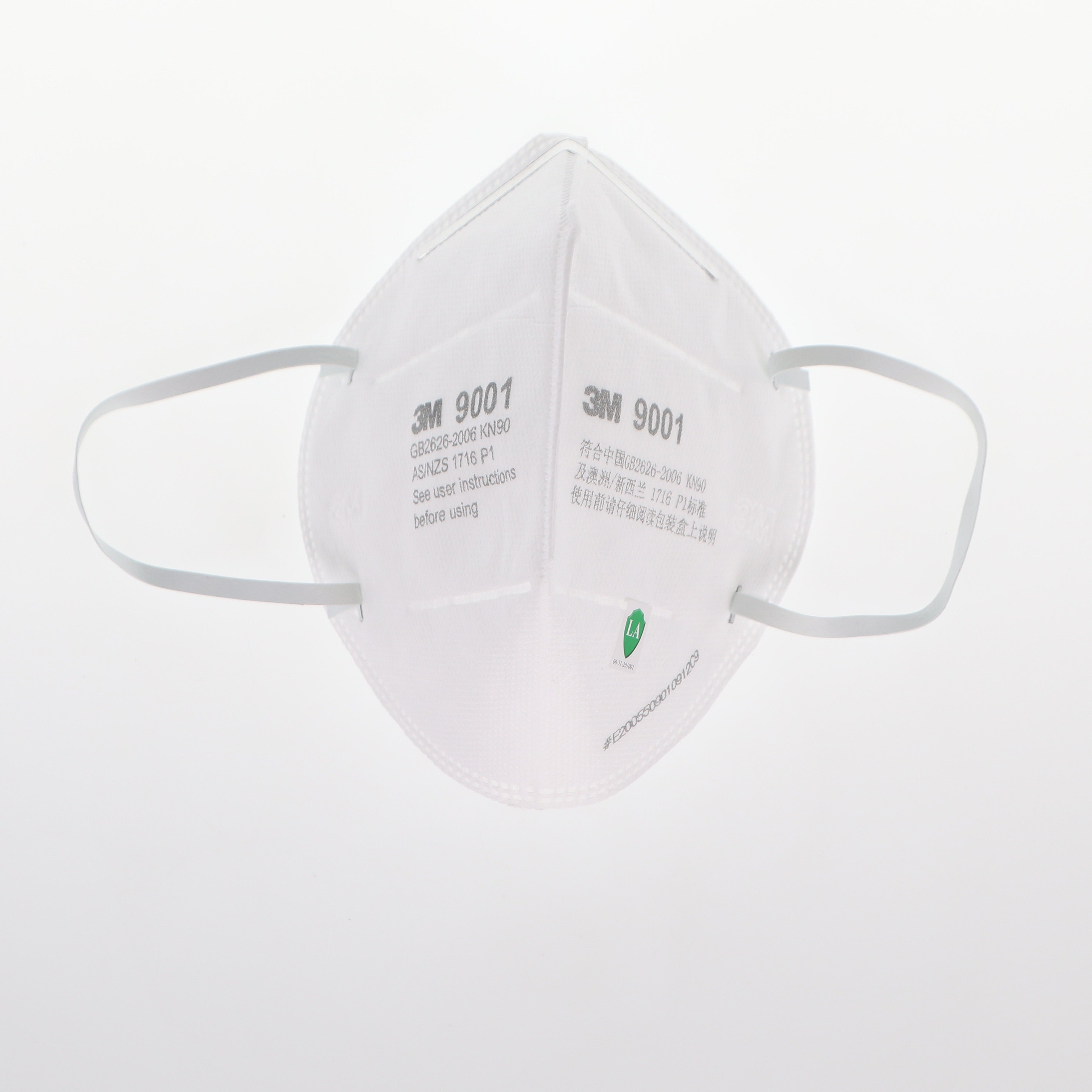 3M 9001 KN90 Particulate Respirator Protective Mask GB2626-2006 Standard 50/Pk 3M 9001 KN90 Particulate Respirator Protective Mask GB2626-2006 Standard 50/Pk